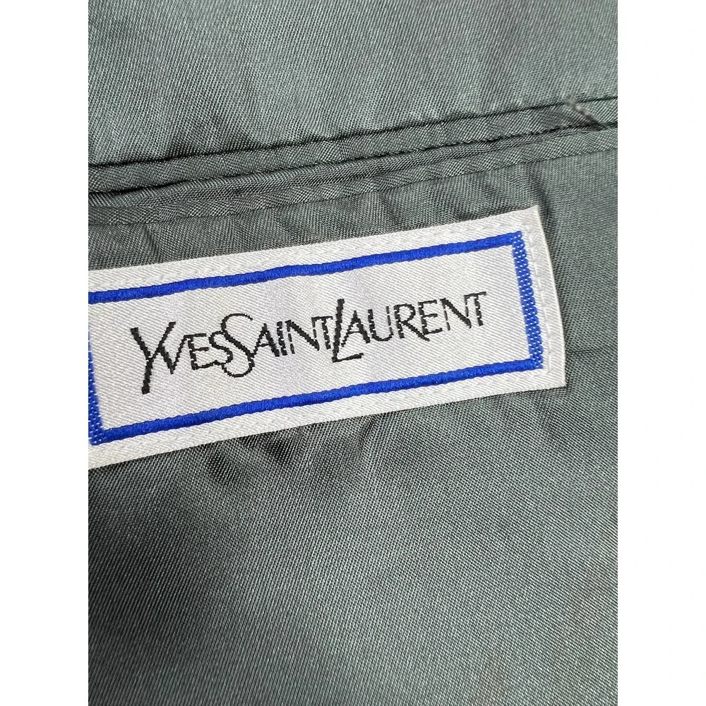 Yves‎ Saint Laurent Blazer Mens 42R Gray Plaid Wool Blend Sport Coat Dillard's